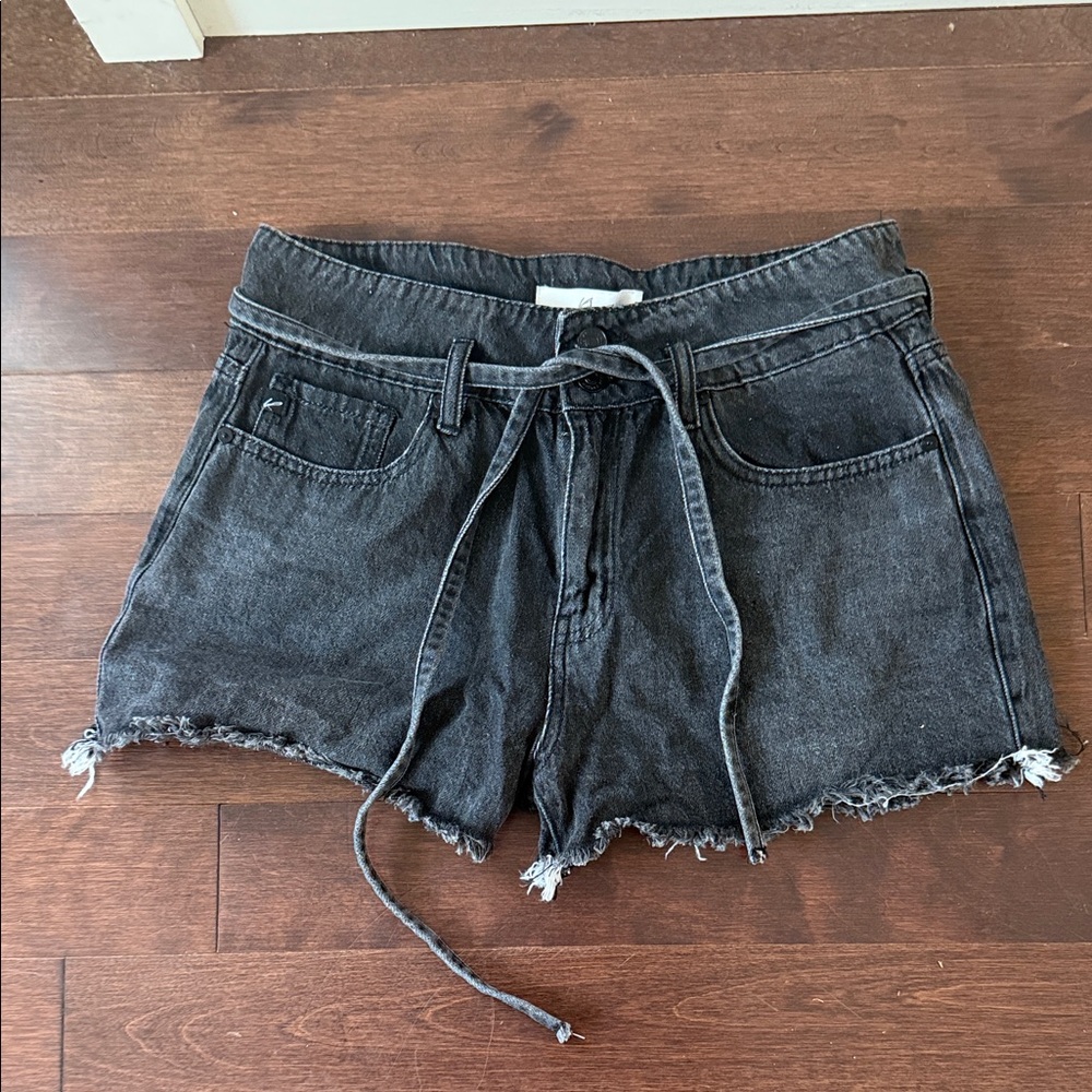 Kancan Black Denim Shorts sz L
